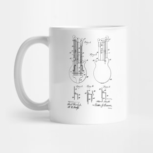 Double Bass Guitar Vintage Patent Hand Drawing Mug